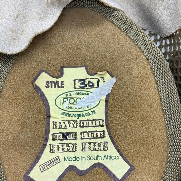 Rogue Safari Hat South Africa Unisex Khaki Suede Mesh Retro Size Medium M 6 5/8 - Picture 6 of 16